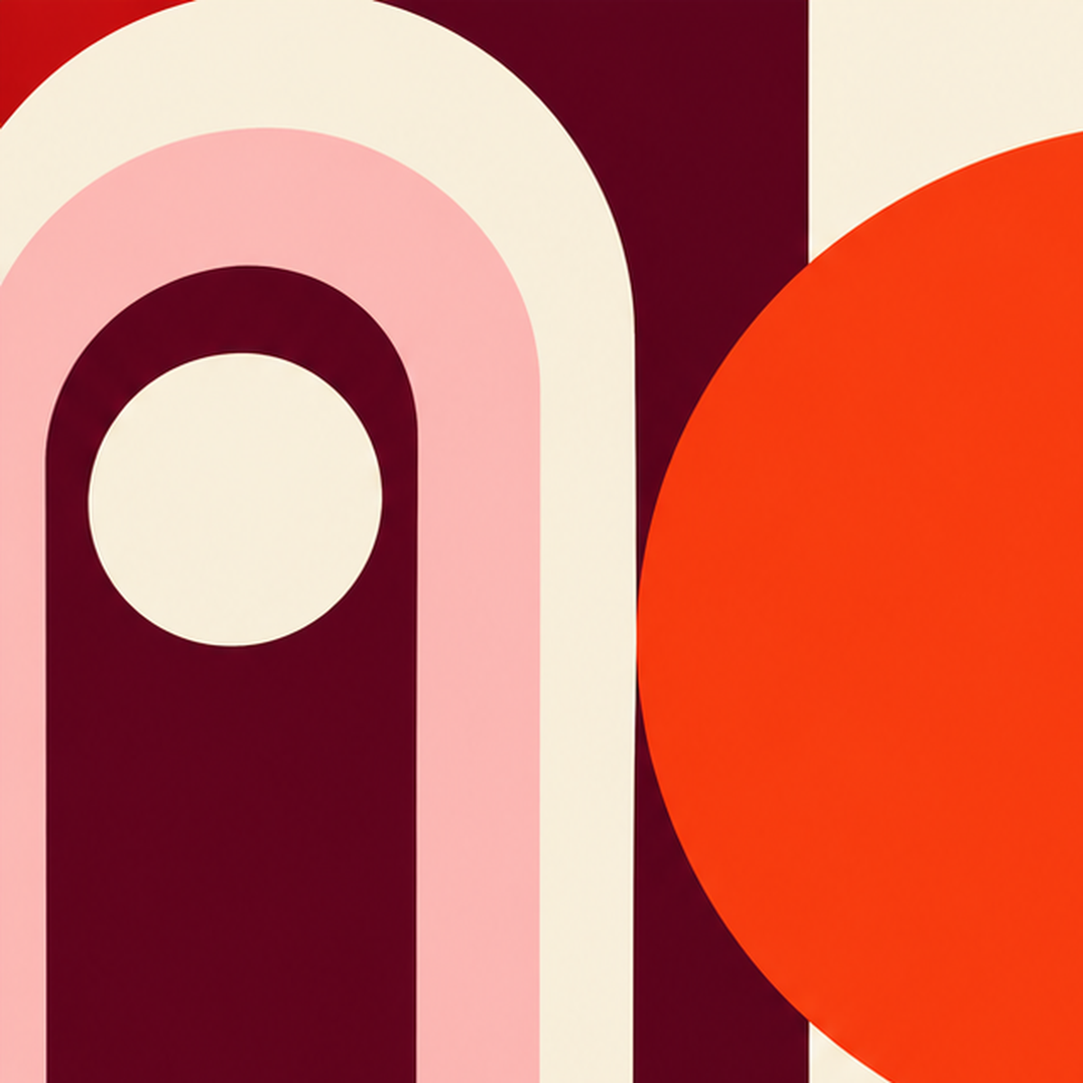 Soyut Geometrik Modern Poster – Canlı Renkli Minimal Tasarım — baskının yakın çekimi, kâğıt dokusu ve renk detayı