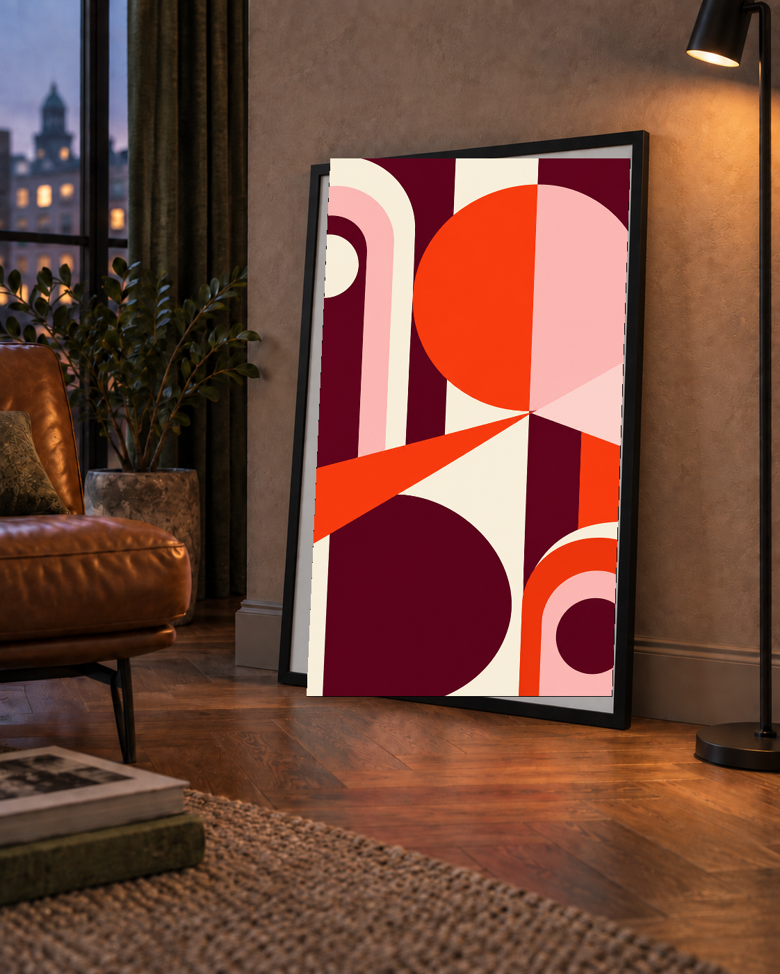 Soyut Geometrik Modern Poster – Canlı Renkli Minimal Tasarım