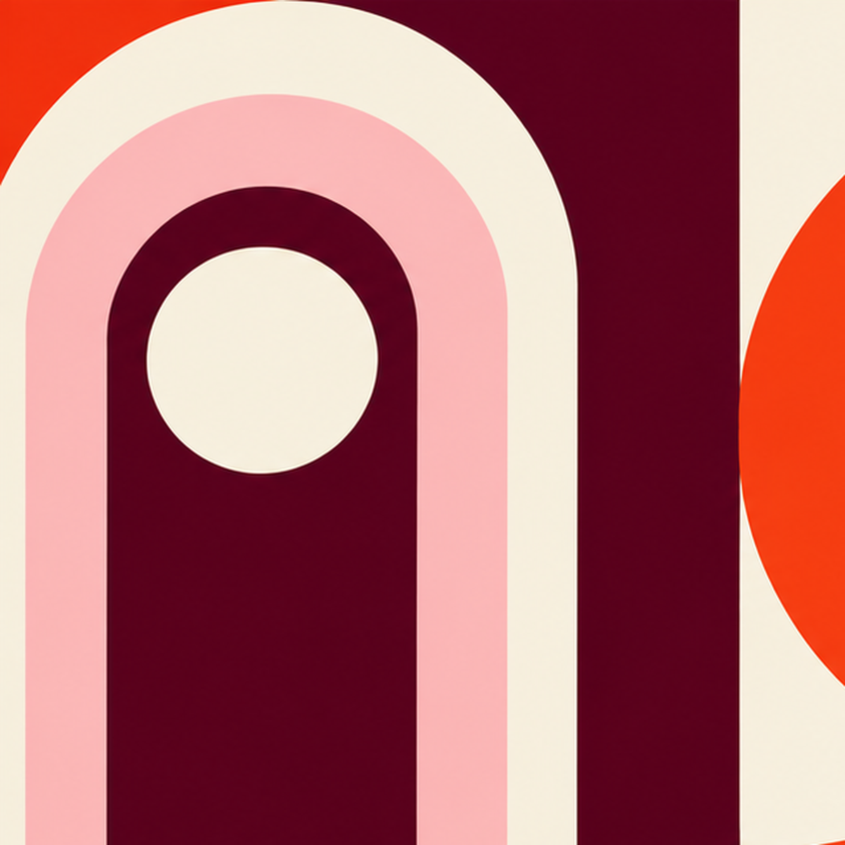Soyut Geometrik Modern Poster – Canlı Renkli Minimal Tasarım — baskının yakın çekimi, kâğıt dokusu ve renk detayı
