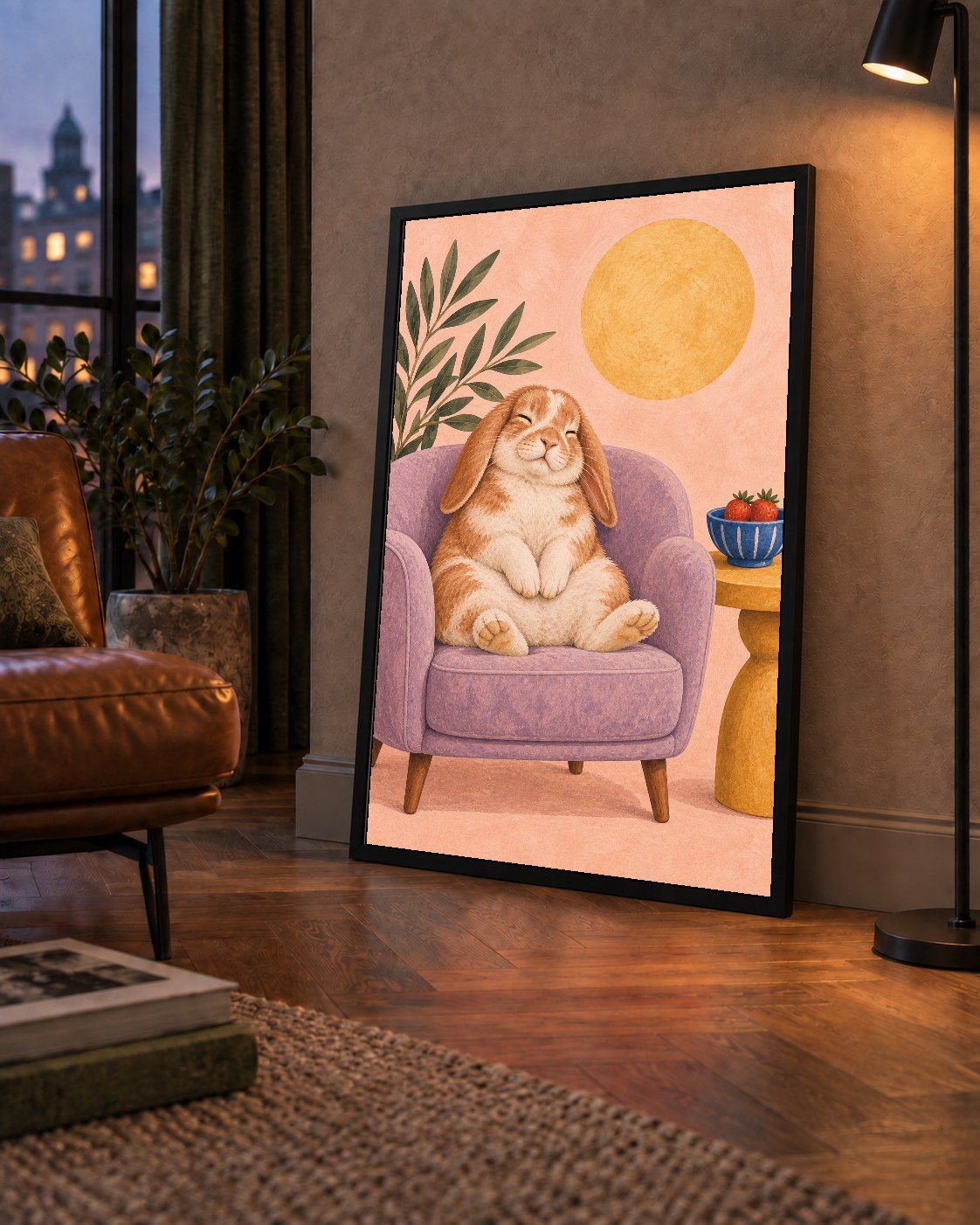 Rahat Tavşan: Pastel Renkli Huzur ve Neşe Poster Tasarımı