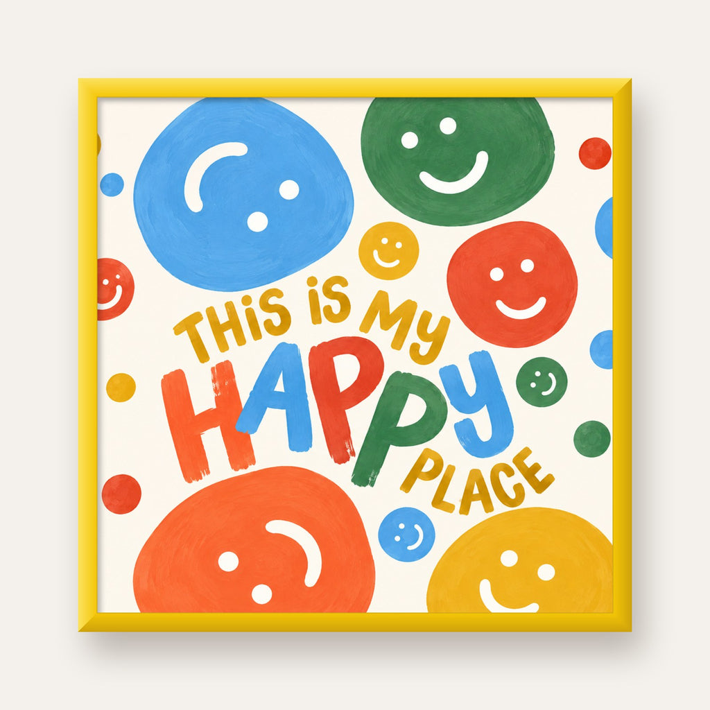 This Is My Happy Place — sarı çerçeveli