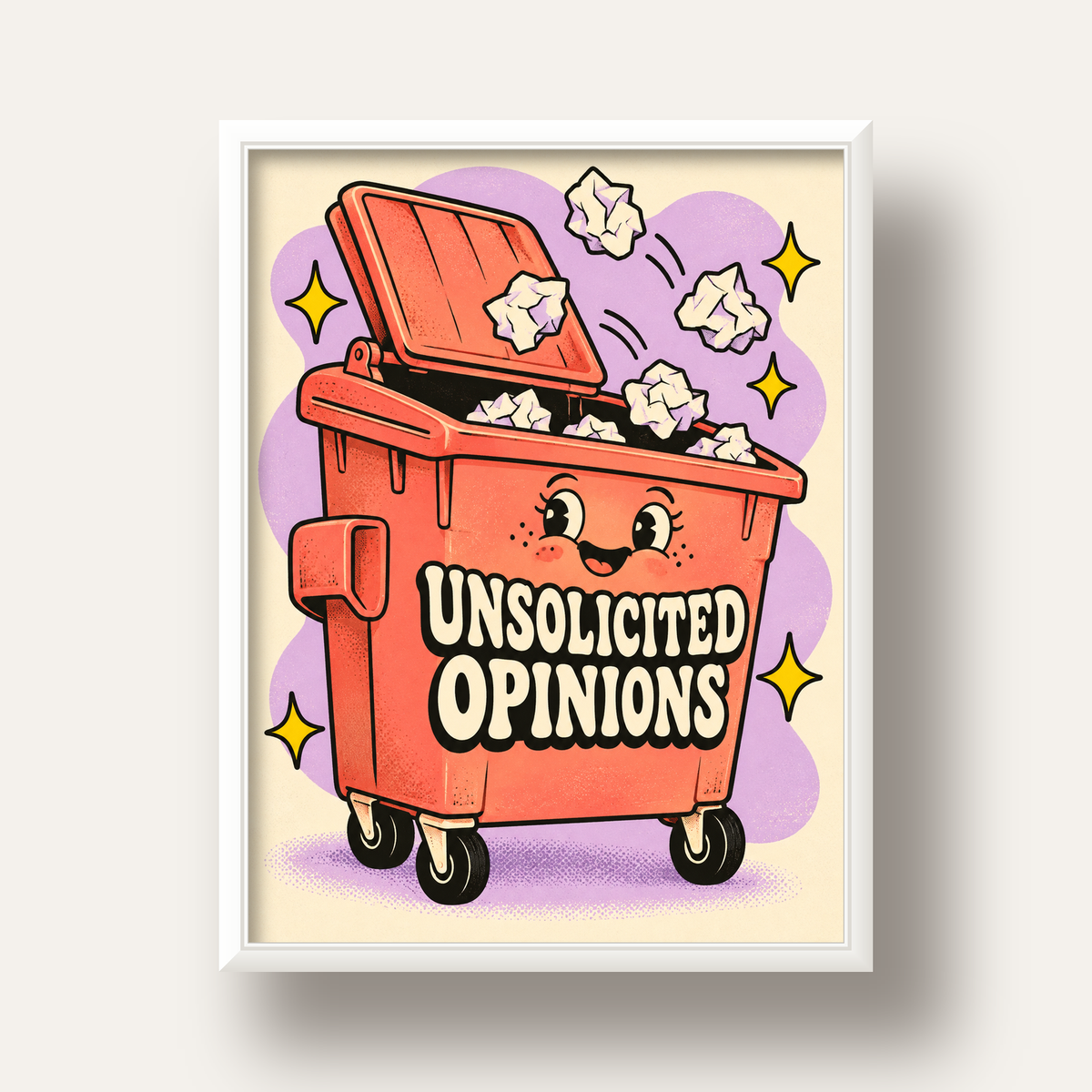 Unsolicited Opinions — Konteyner — beyaz derin çerçeveli