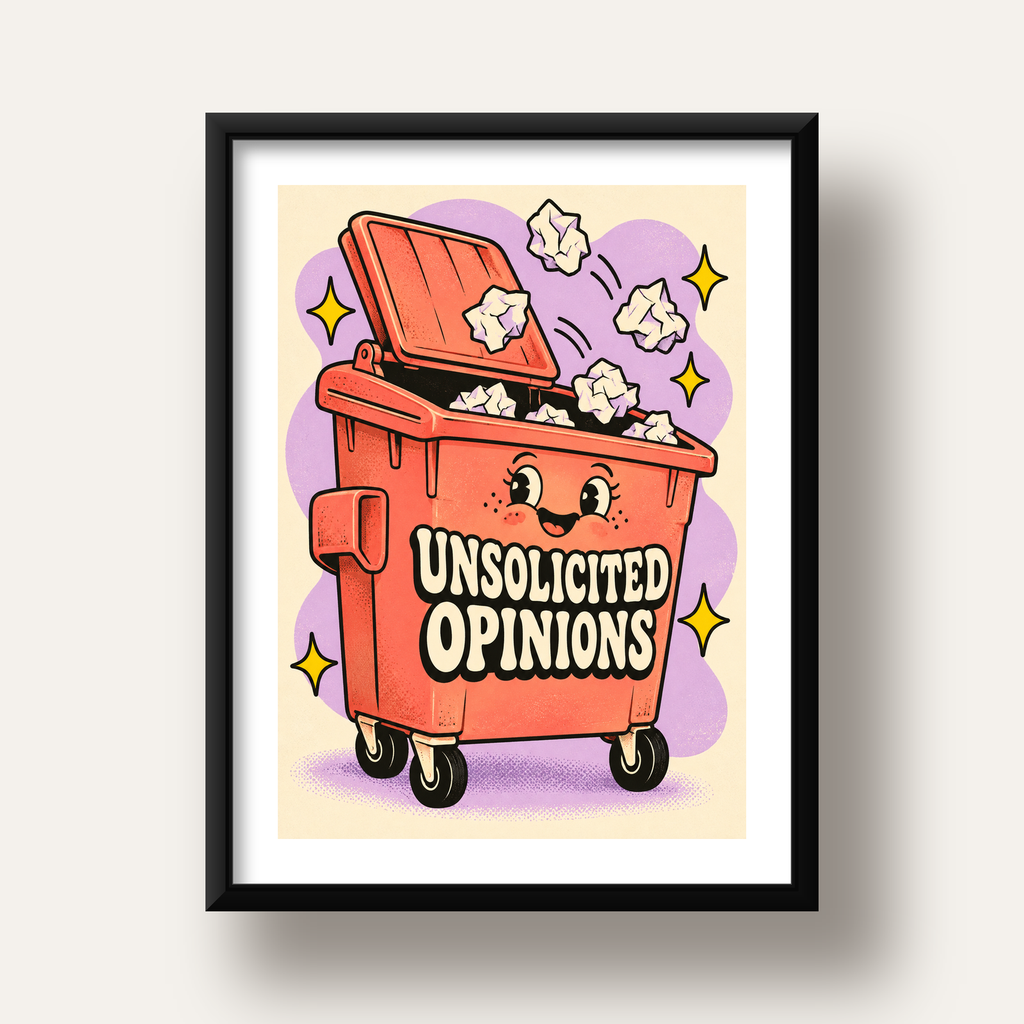 Unsolicited Opinions — Konteyner — siyah derin çerçeveli paspartulu