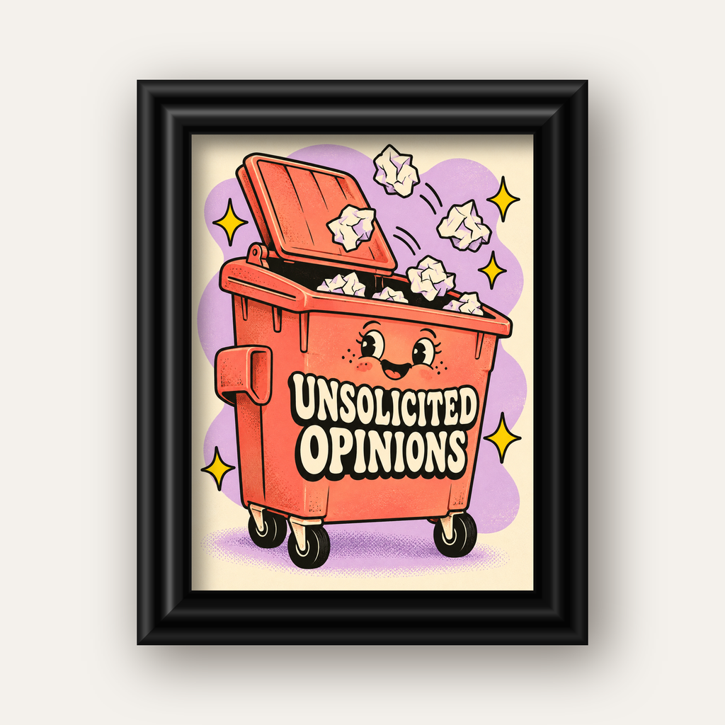 Unsolicited Opinions — Konteyner — siyah galeri çerçeveli