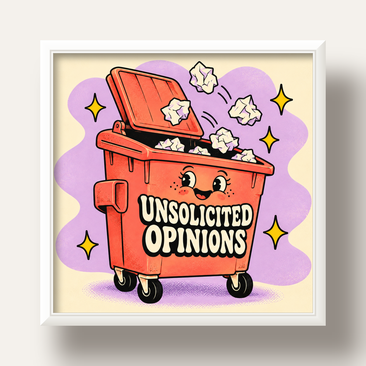 Unsolicited Opinions — Konteyner — beyaz derin çerçeveli