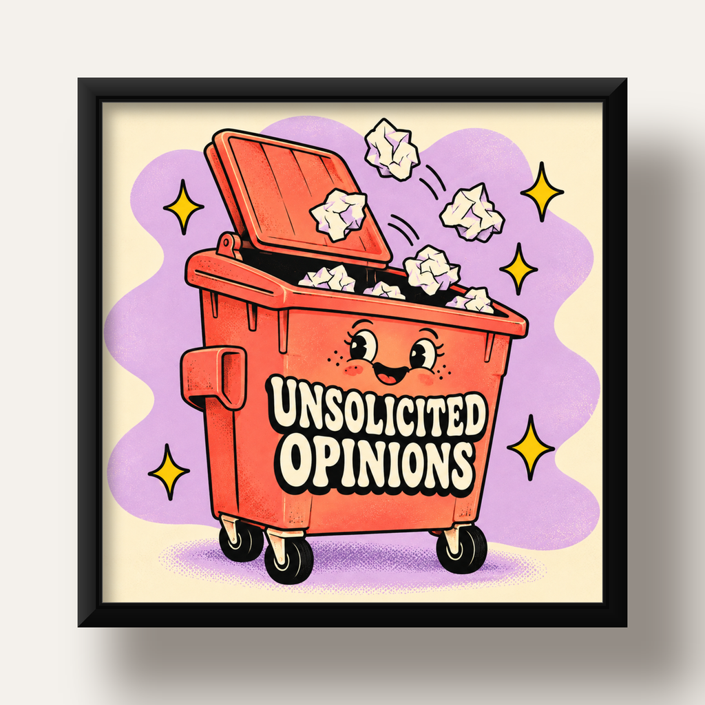 Unsolicited Opinions — Konteyner — siyah derin çerçeveli