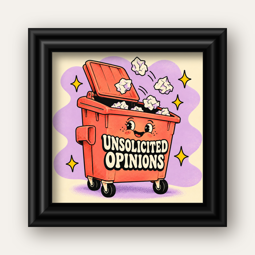 Unsolicited Opinions — Konteyner — siyah galeri çerçeveli