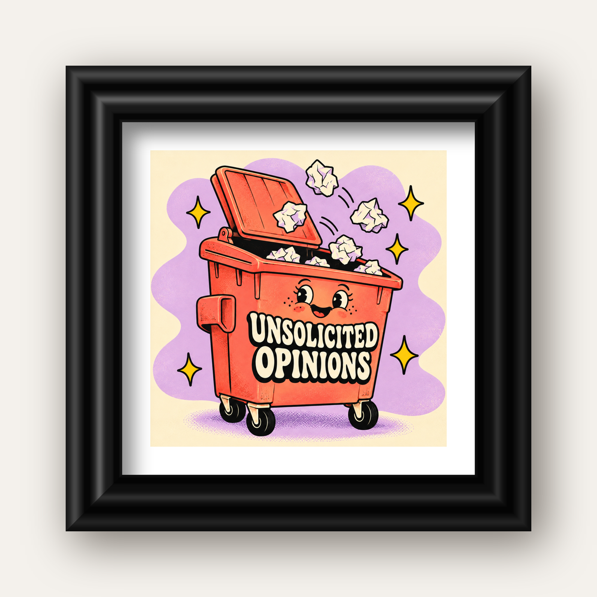 Unsolicited Opinions — Konteyner — siyah galeri çerçeveli paspartulu