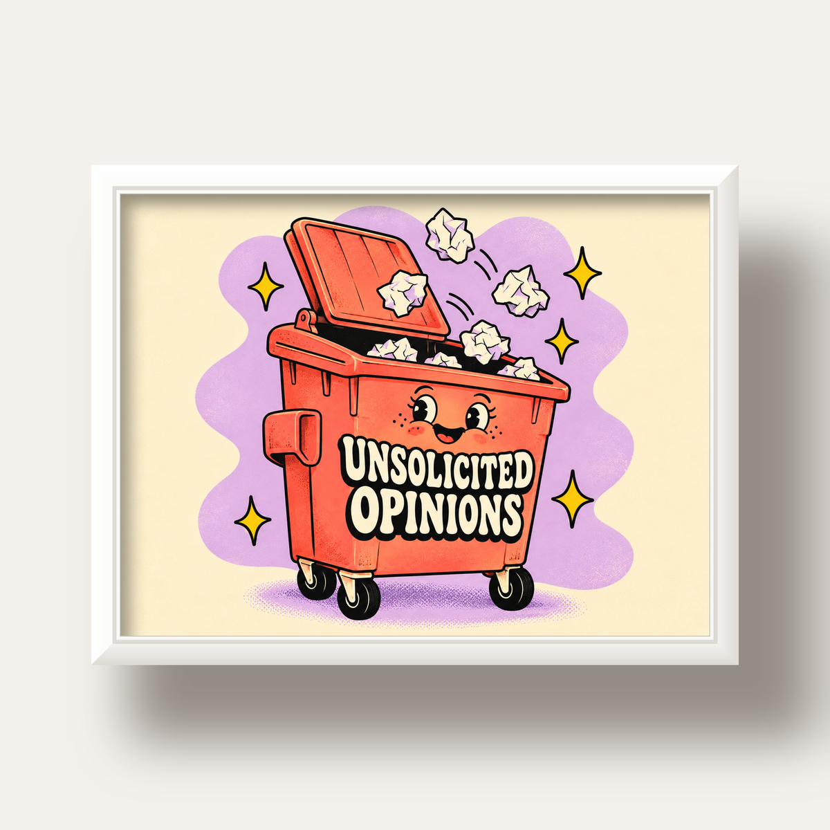 Unsolicited Opinions — Konteyner — beyaz derin çerçeveli