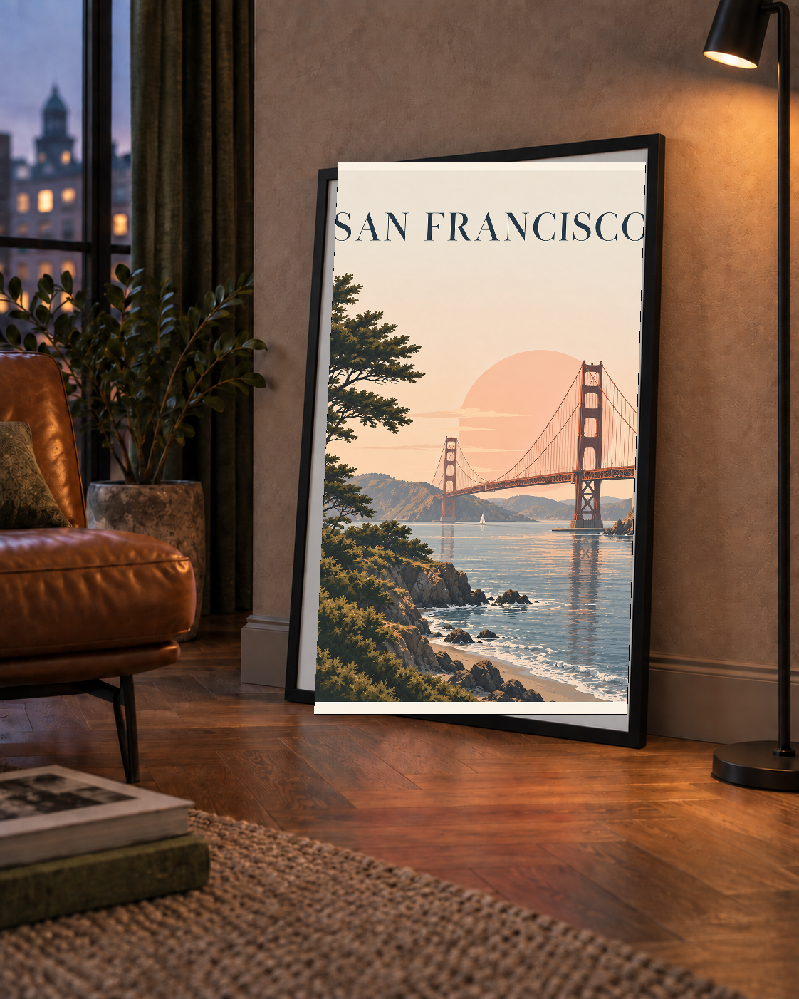 San Francisco Golden Gate Köprüsü Manzaralı Poster